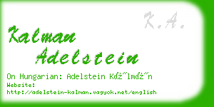 kalman adelstein business card